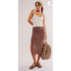 Free People Golden Hour Midi Skirt